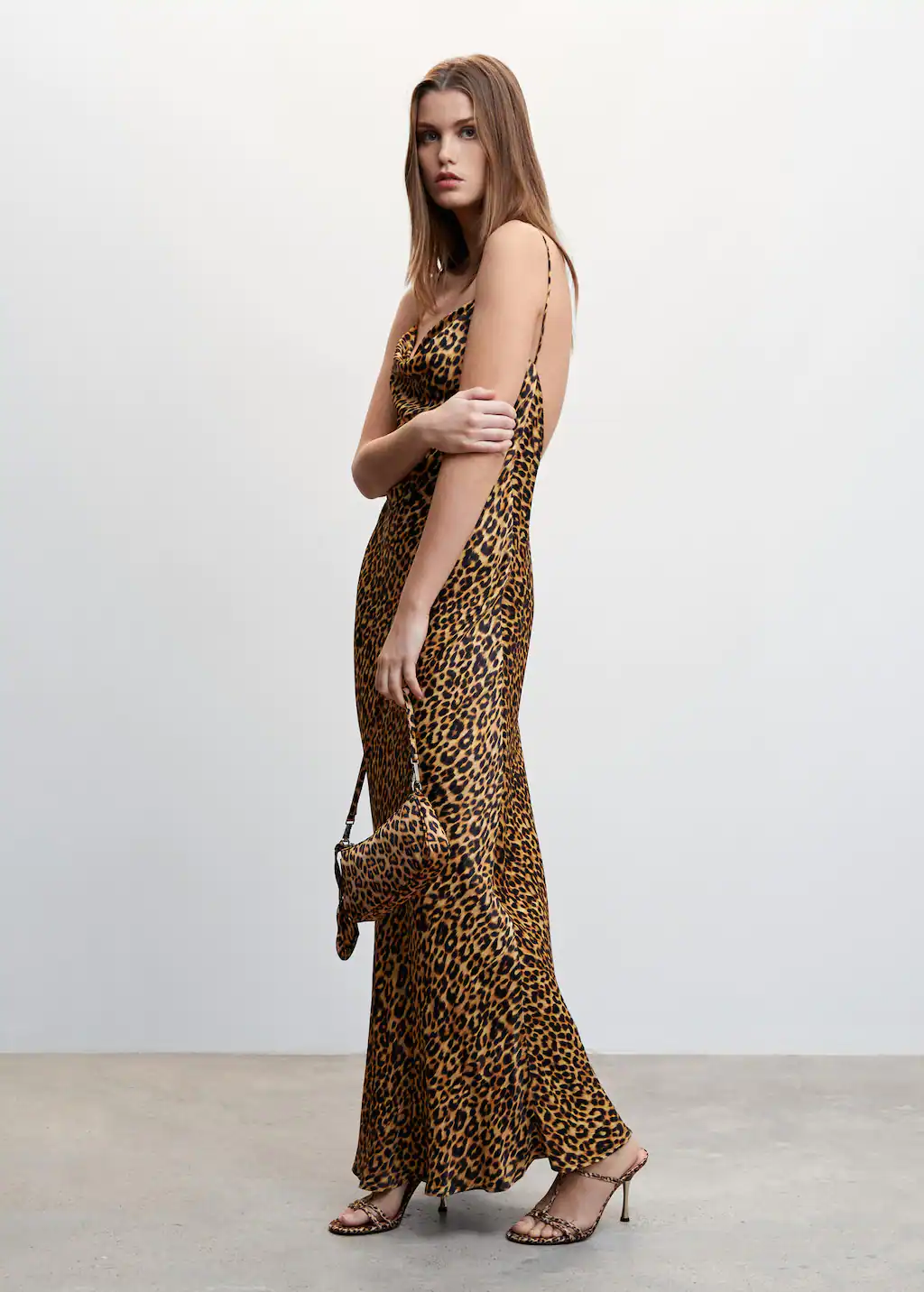 Mango duga leopard haljina
