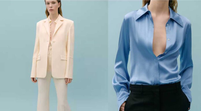 Naslovna slika kolekcija MangoXVictoria Beskham odijelo i plava košulja koju možemo vidjeti u članku