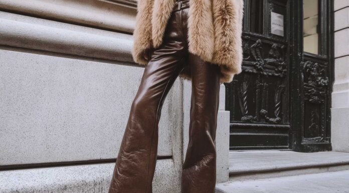 zena u hlacama i bundi