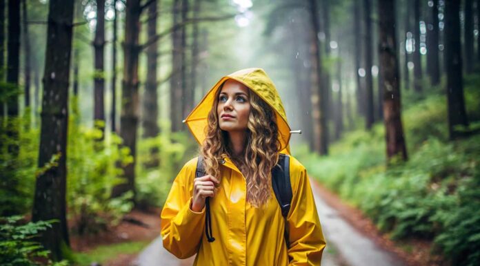 Tri horoskopska znaka koja vole biti na otvorenom bez obzira na vremenske uvjete zena u zutoj kabanici seta po kisi