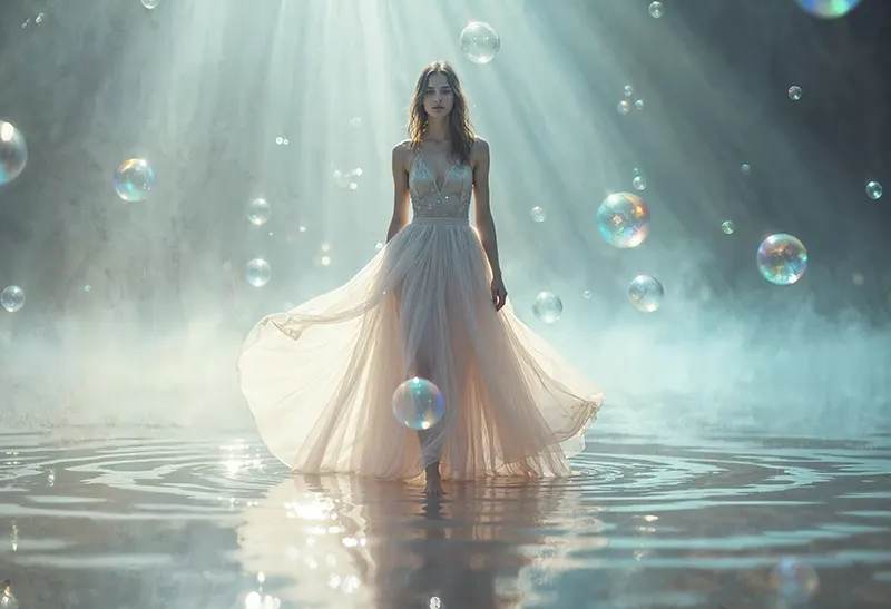 Retrogradni Merkur u Ribama: kada intuicija nadjača logiku 1 Retrogradni merkur u Ribama, žena šeta po vodi