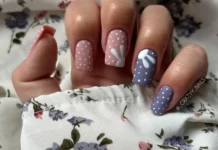 Uskrsna manikura na tockice i zeke