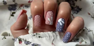 Uskrsna manikura na tockice i zeke