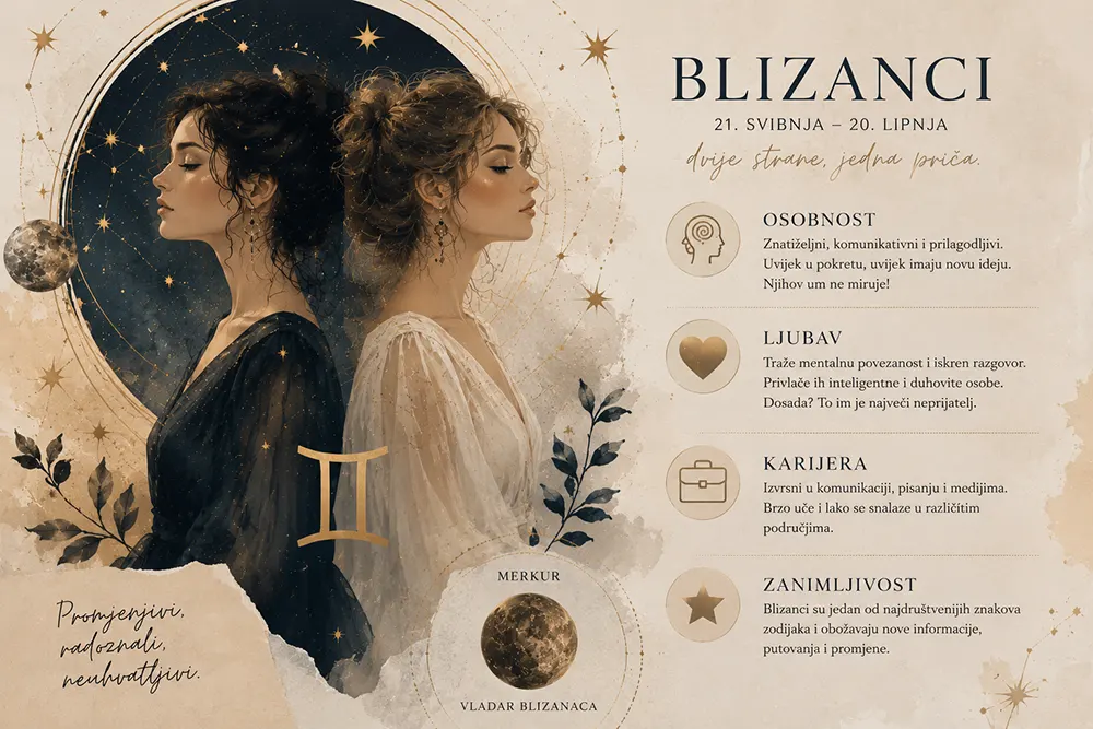 Blizanci: između ideje i osjećaja, uvijek u pokretu 1 O znaku blizanci